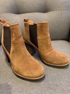 Crevo Alicia Suede Chelsea Tan Ankle Boot for Women